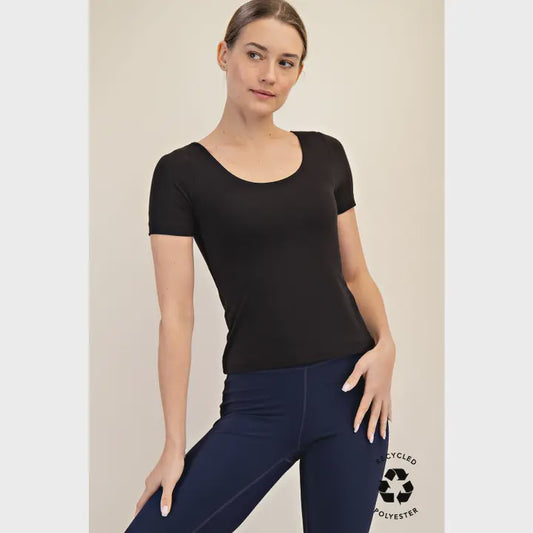 Recycled Short sleeve Butter top