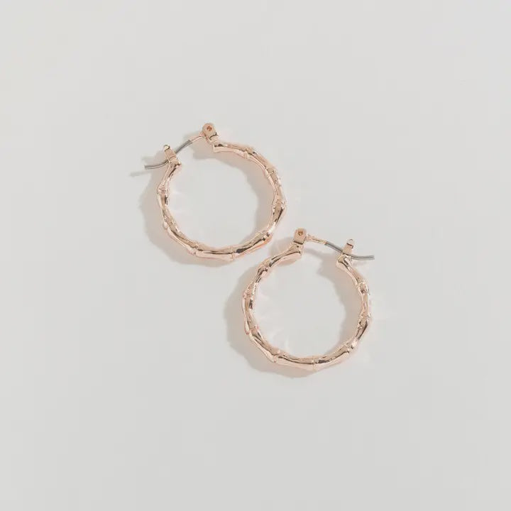Shiny Round Click Hoop Earrings