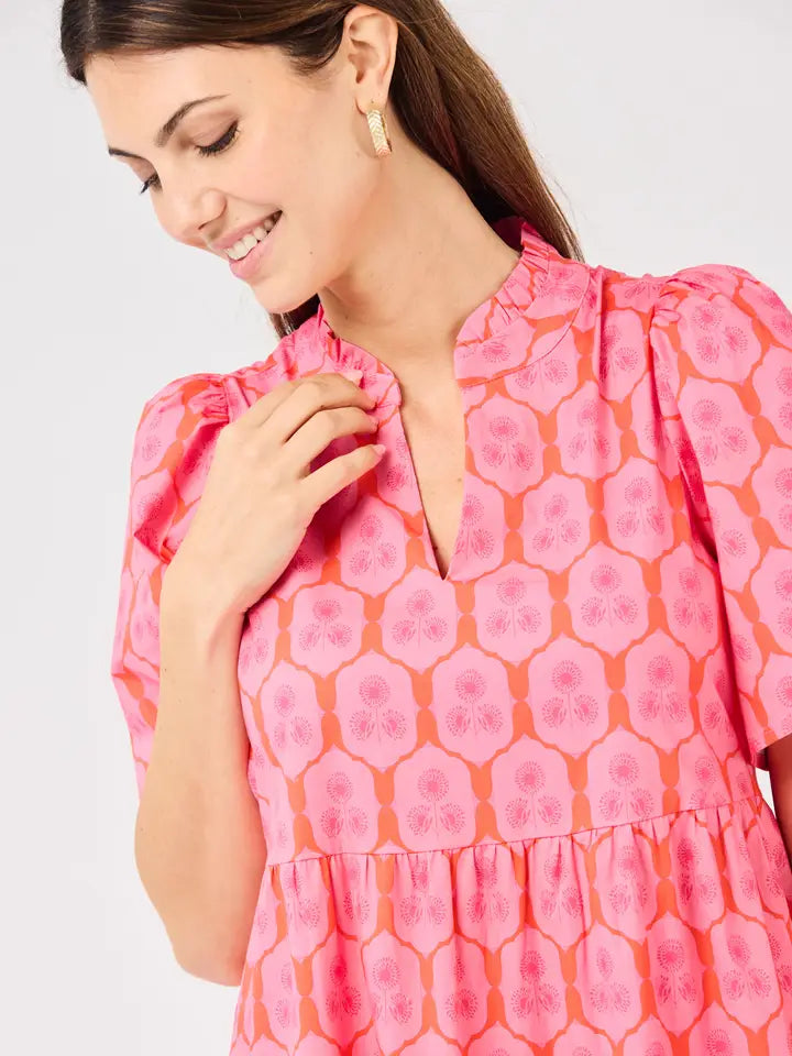 Ivy Rosette Charm Pink Dress