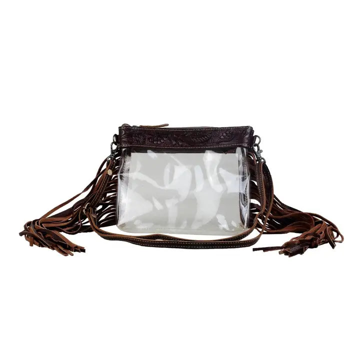 Clear Tassel Crossbody Bag