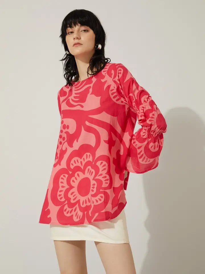 Flora Daye Flare Sleeve Blouse