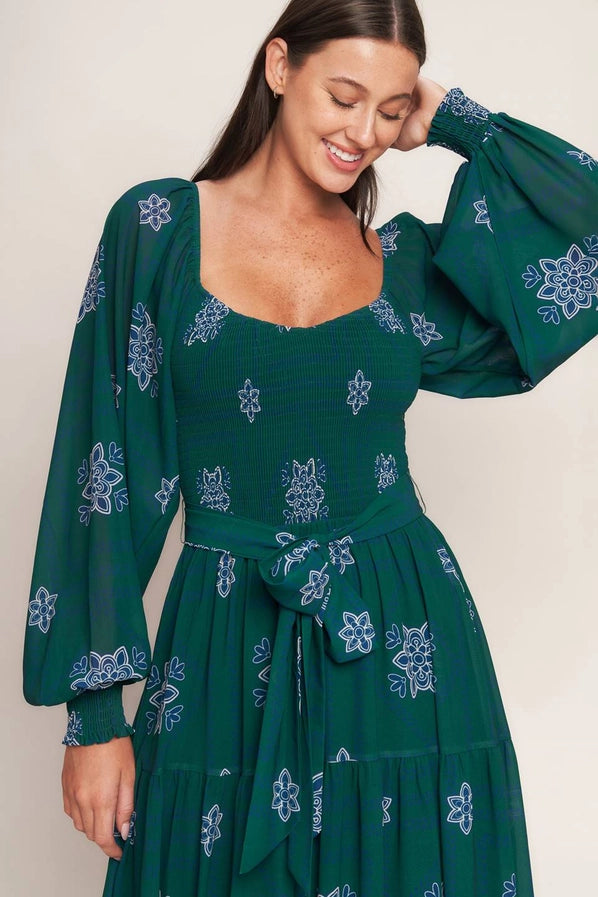 Printed Woven Maxi Dress