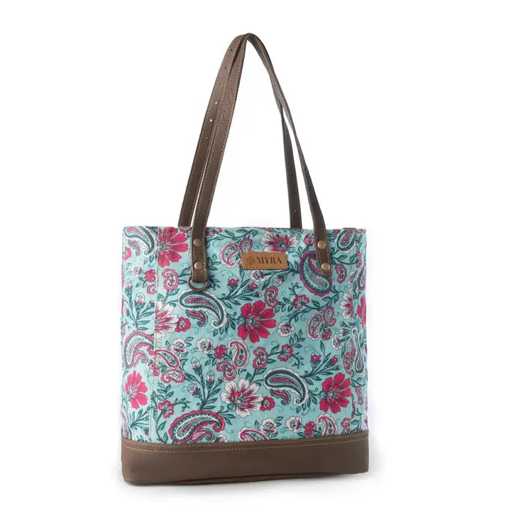 Pink Paisley Canvas Tote Bag
