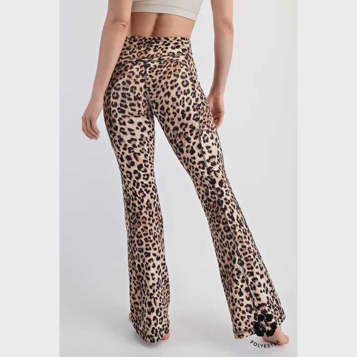 Animal Print Flared Leggings