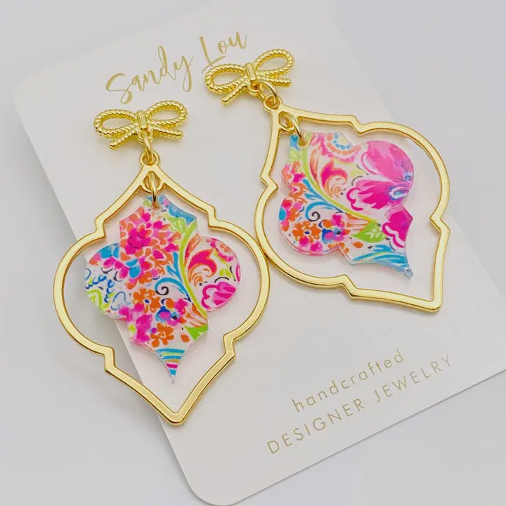 Golden Bow Dazzle Dangle