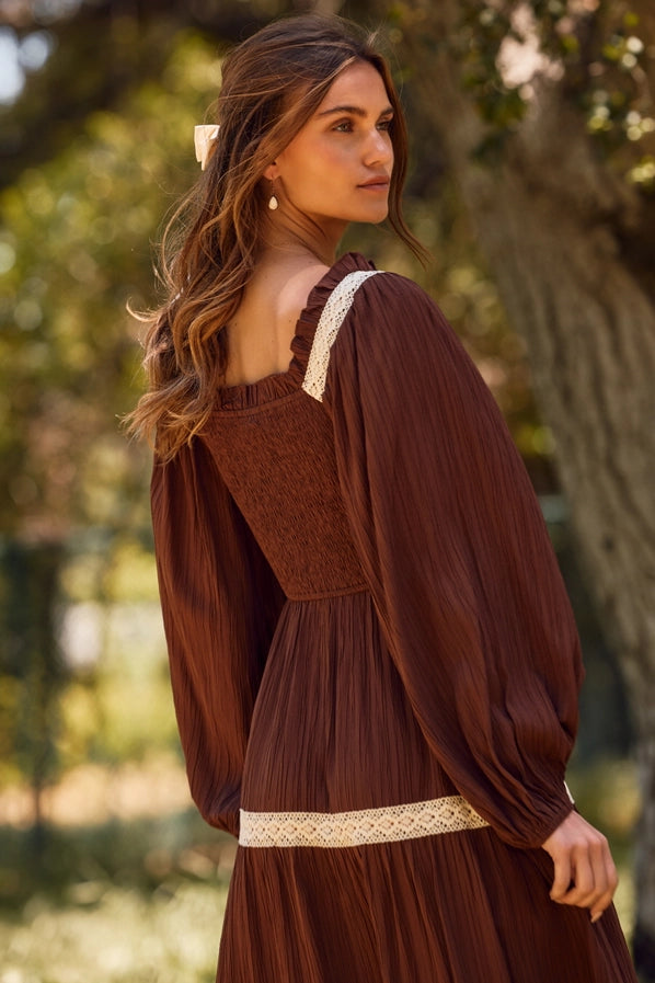 Long Sleeve Smocked Dress