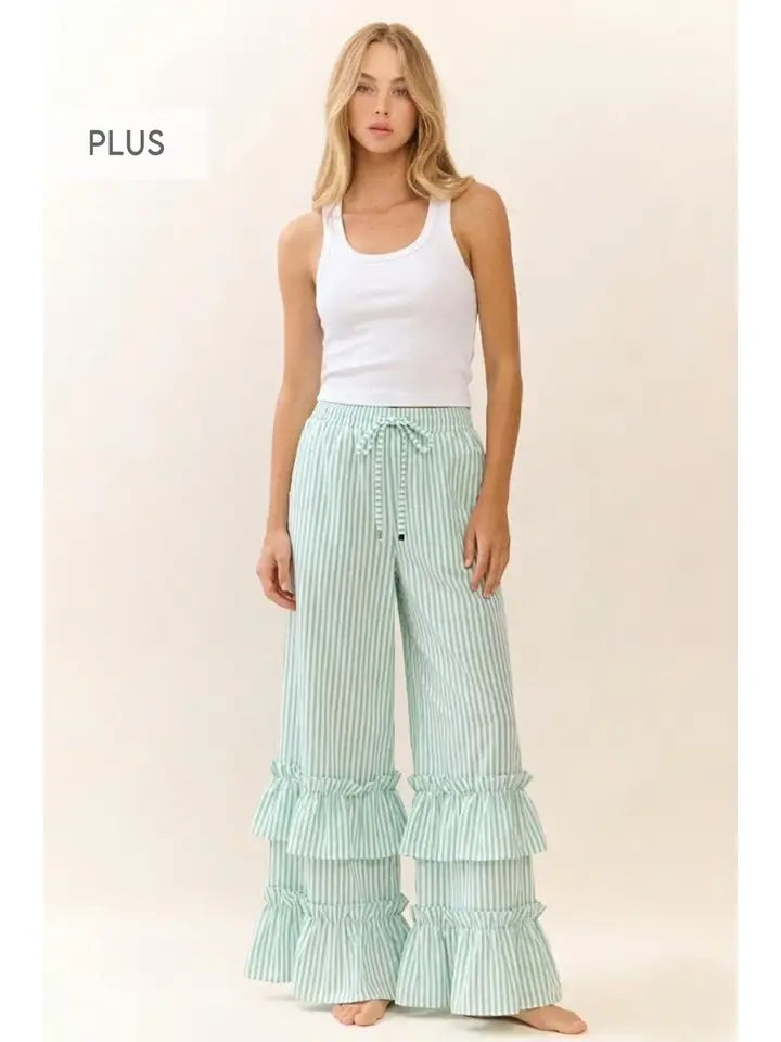 Striped Pull on Pant