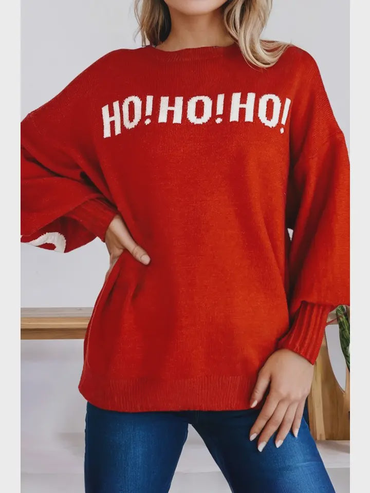 Ho Ho Ho Drop Shoulder Sweater