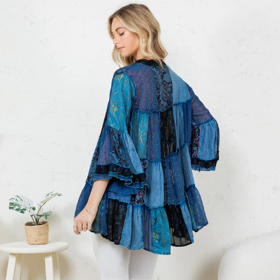 Chic Band Collar Jhabla Top