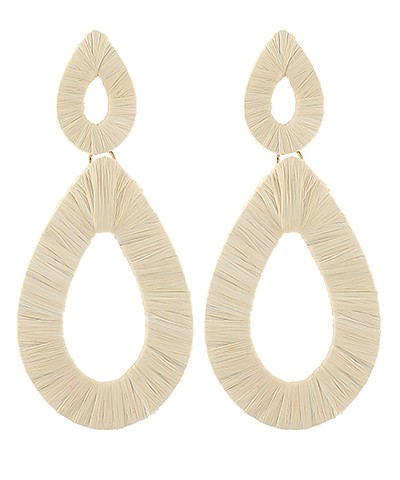 Raffia Teardrop Earrings
