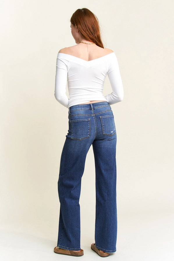 High Rise Wide Leg Jeans