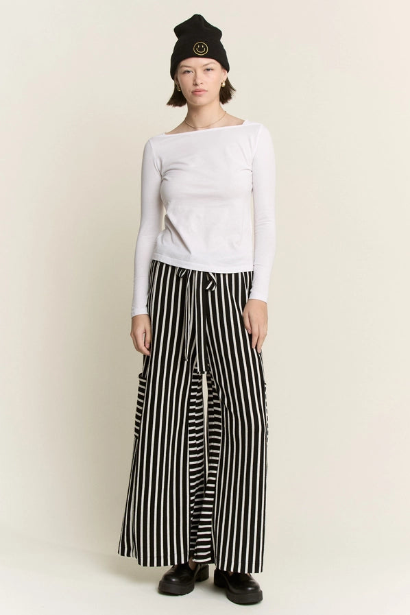 Stripe Wide Leg  Pants
