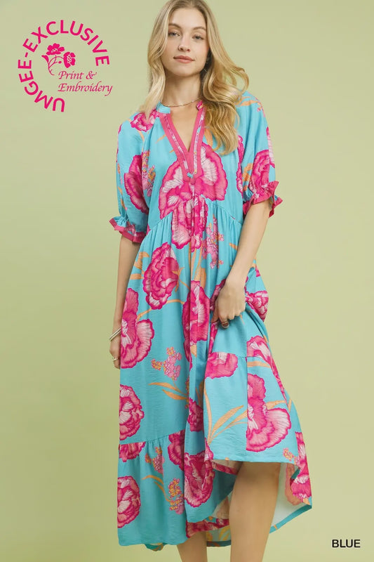 Floral Print Maxi Dress