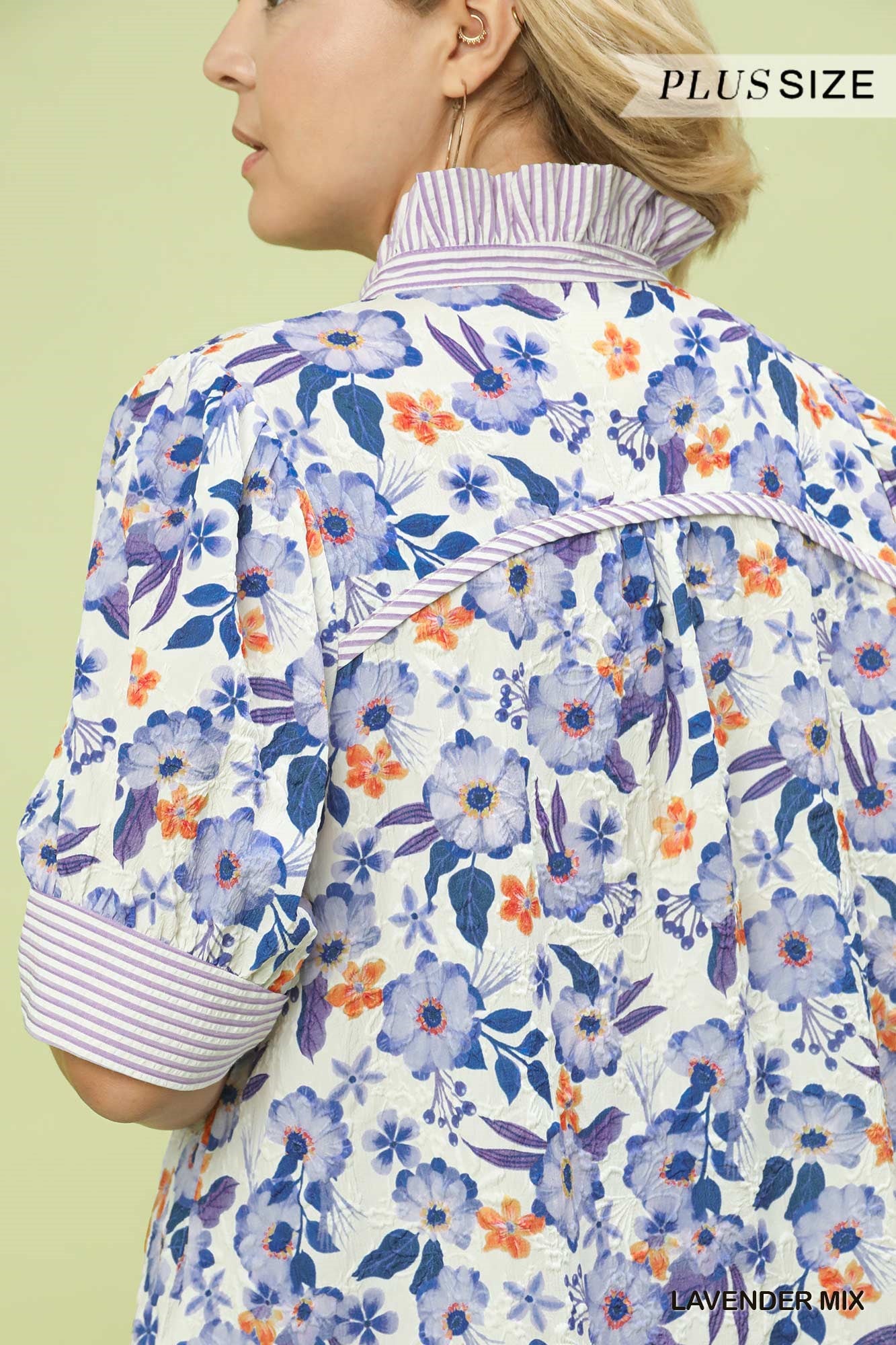 Floral Ruffle Collar Babydoll Dress