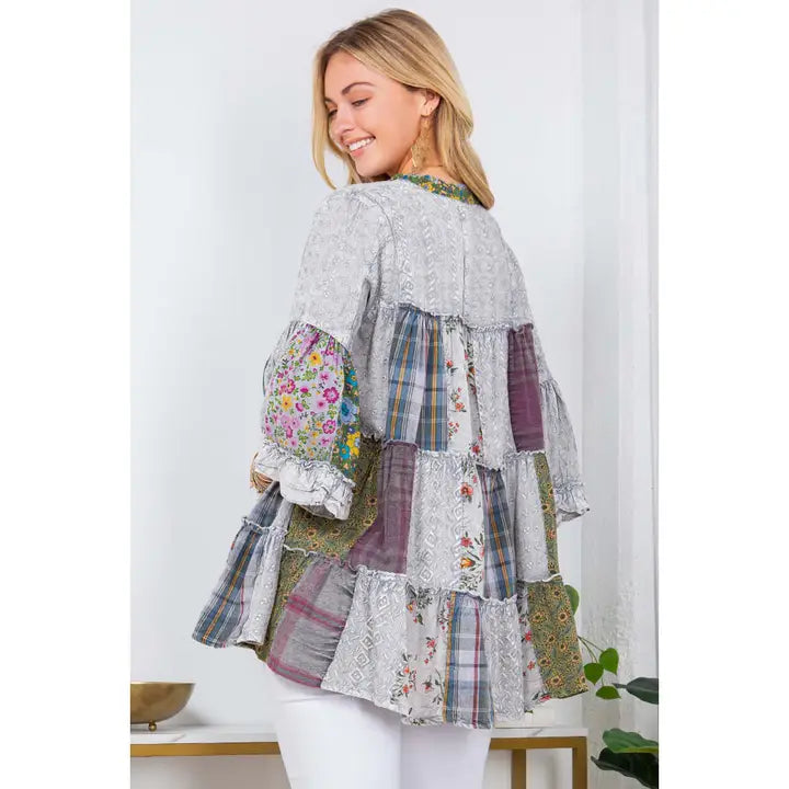Multi-Patchwork Top