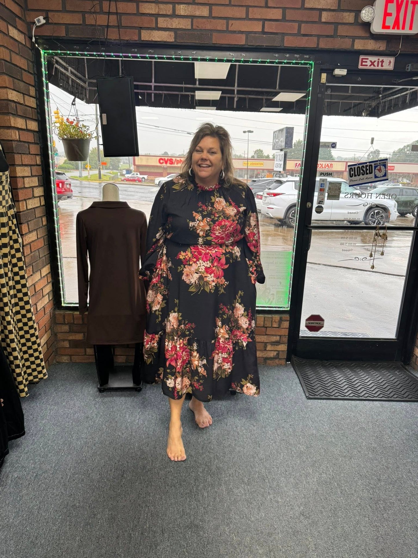 Floral Printed Midi Dress