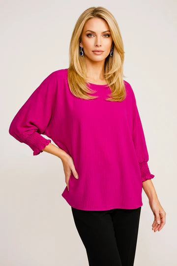 Airflow Puckered Sleeve Top