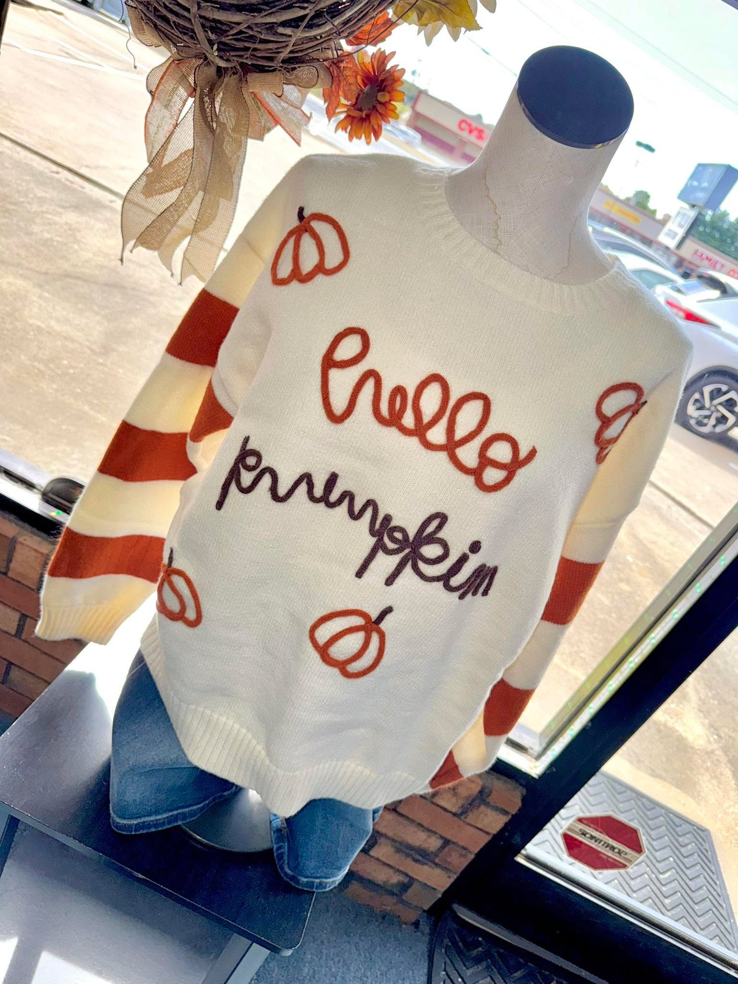 Hello Pumpkin Yarn Sweater