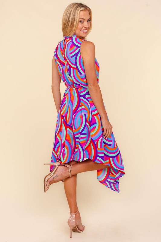 Mock Neck Sleeveless Dress