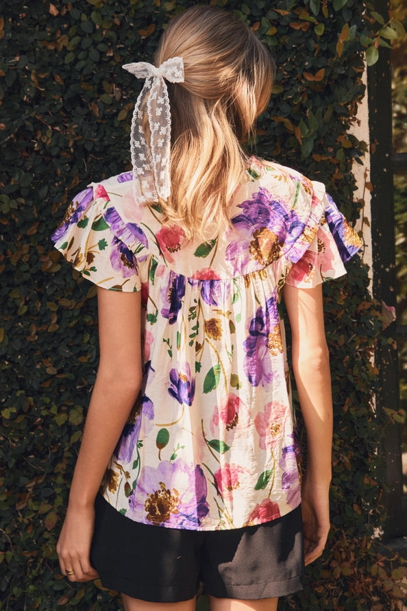 Violet Garden Floral Blouse