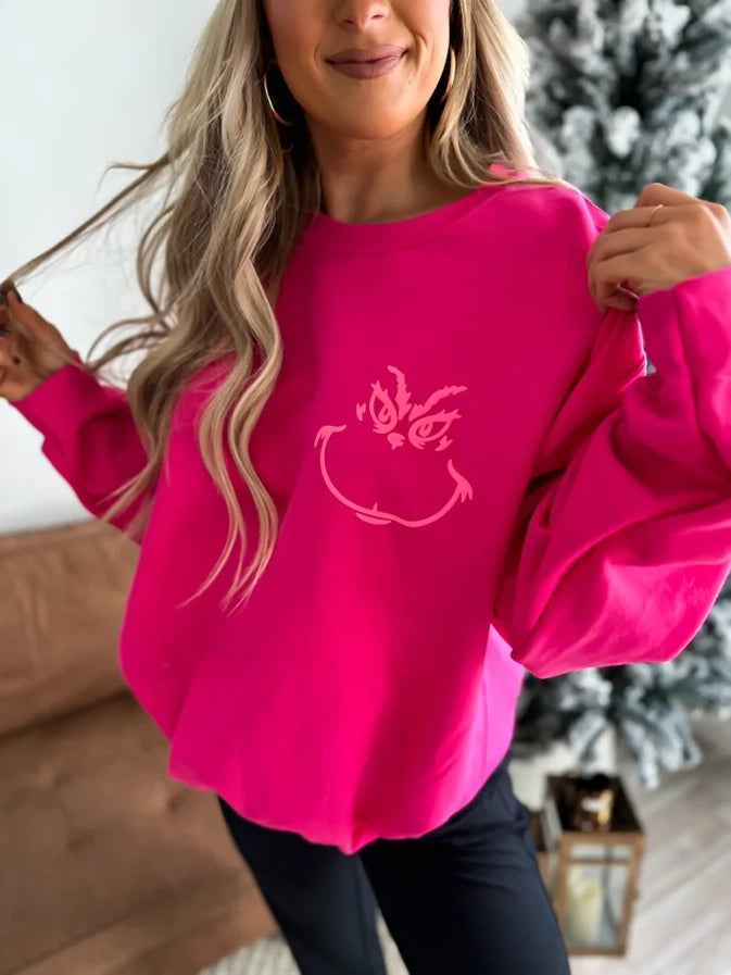 Hot Pink Mean One Grinch Sweatshirt