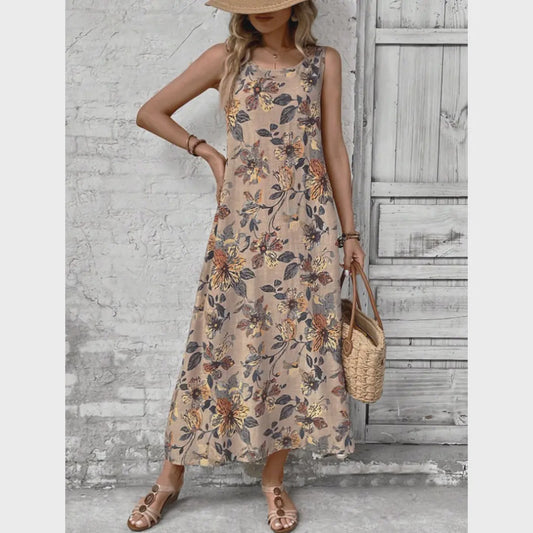 Floral print Round Neck Dress