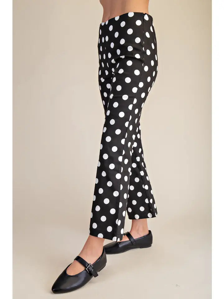 Flare Crop Dot Pants