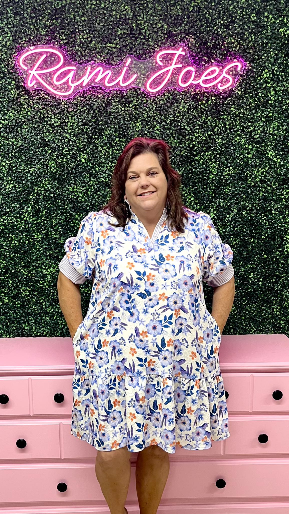 Floral Ruffle Collar Babydoll Dress