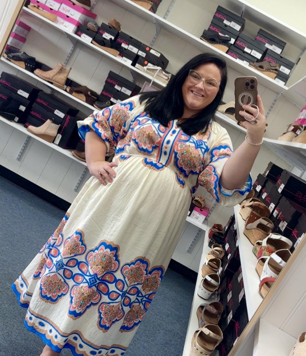 Umgee Bold Print Midi Dress