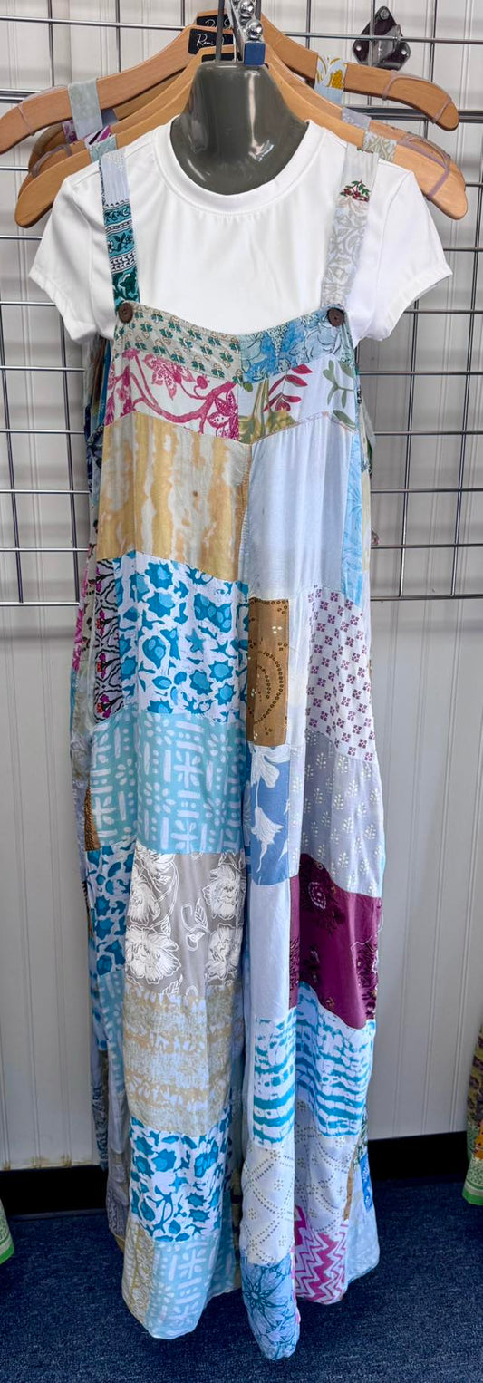 Patchwork Overalls in Rayon