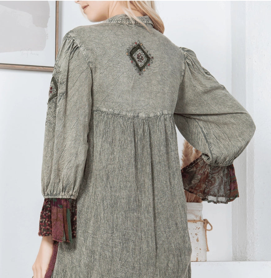 Vintage Bohemian Button Down top