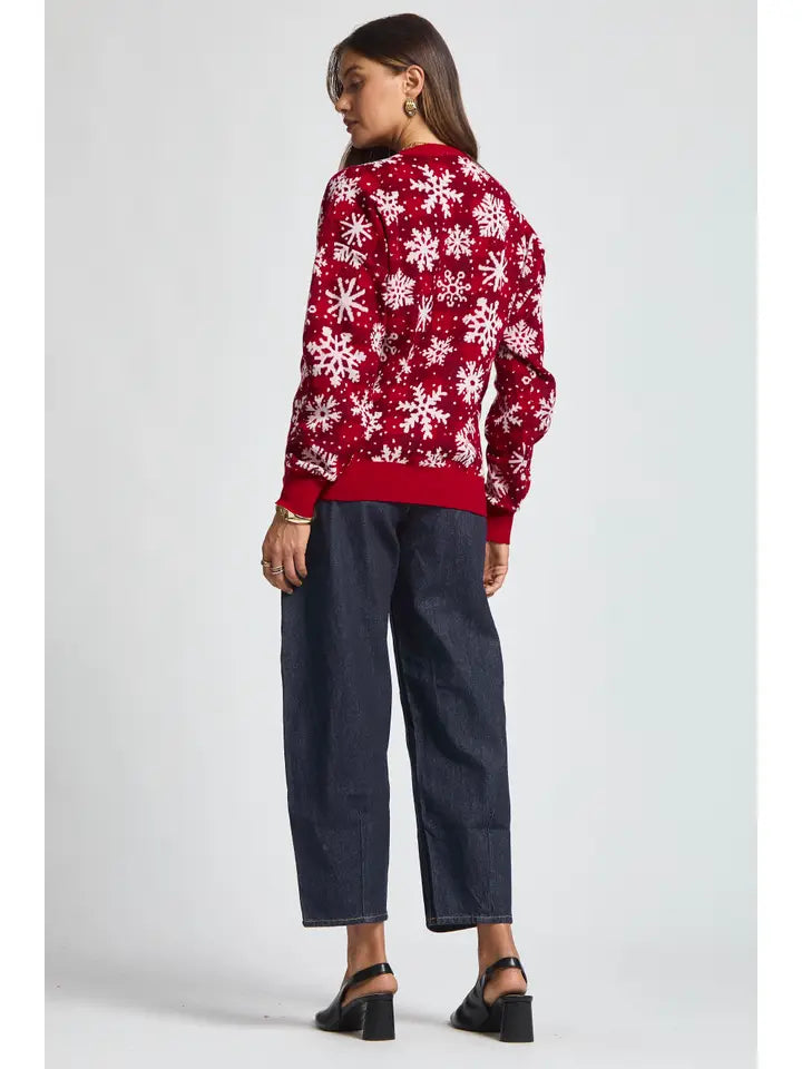 Plaid Snowflake Sweater