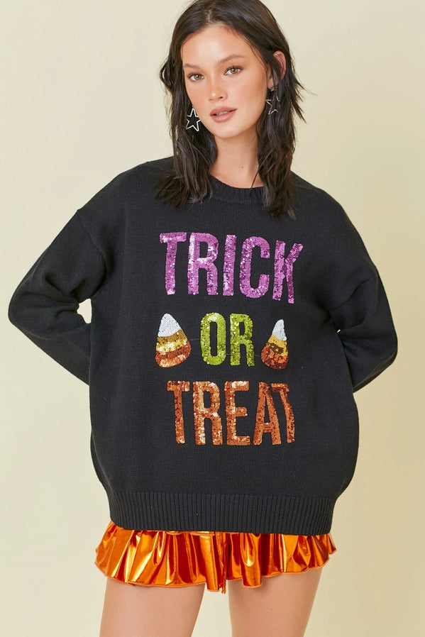 Trick or Treat Sequin Sweater