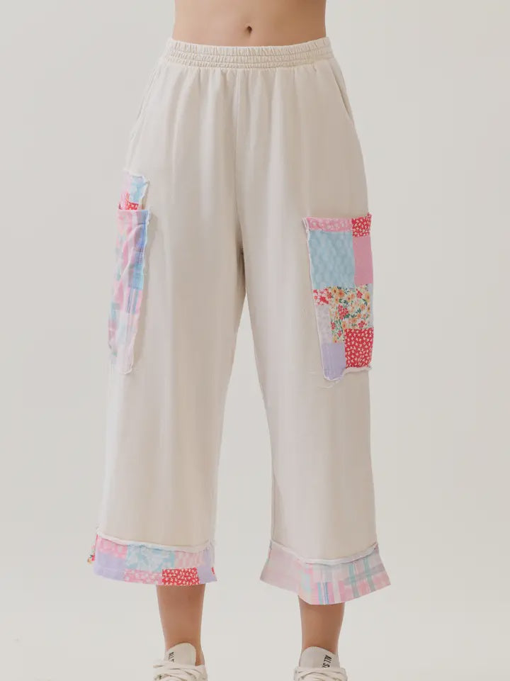 Mineral Washed Patched Bermuda Shorts