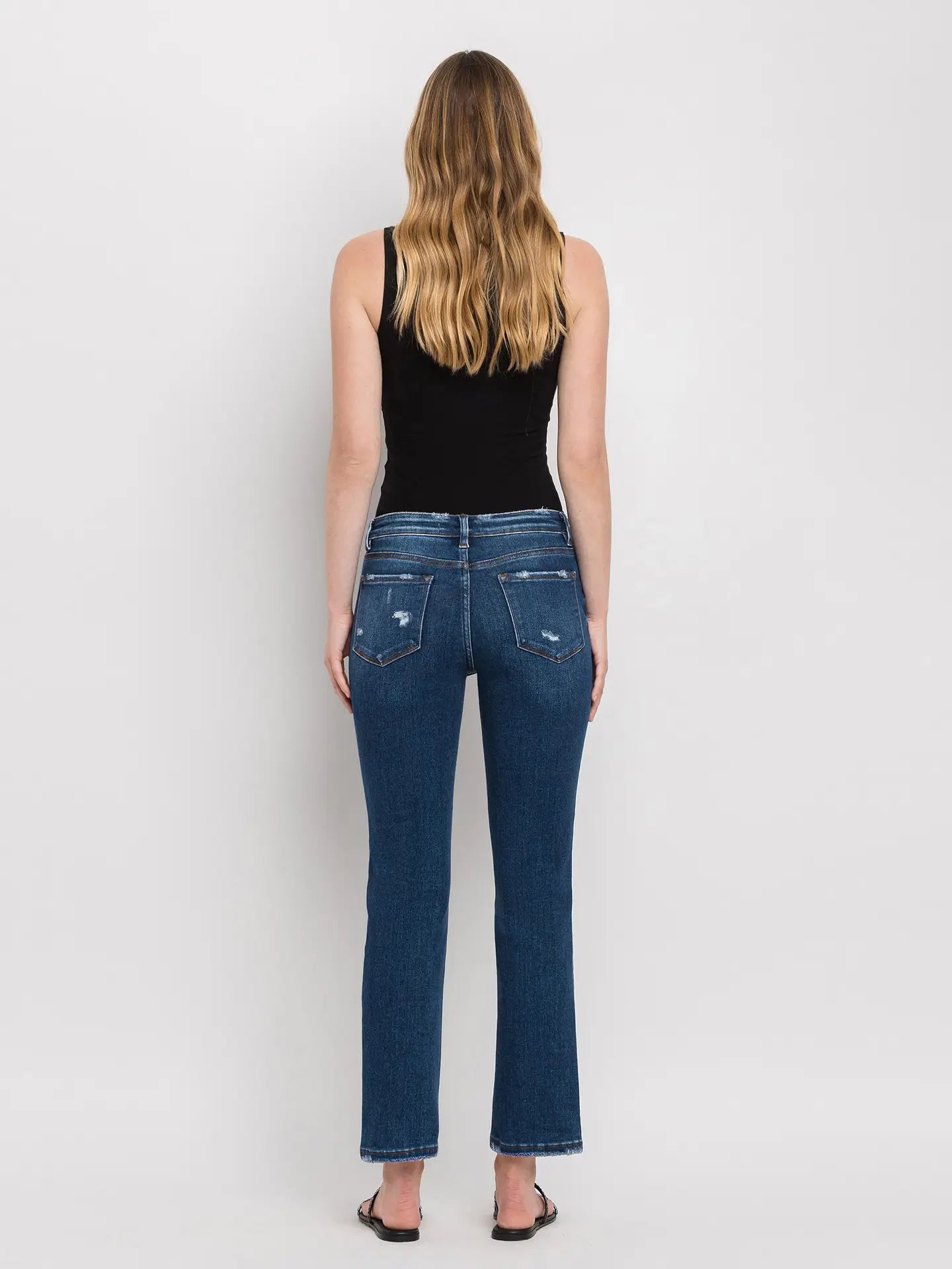 Mid-Rise Ankle Slim Straight