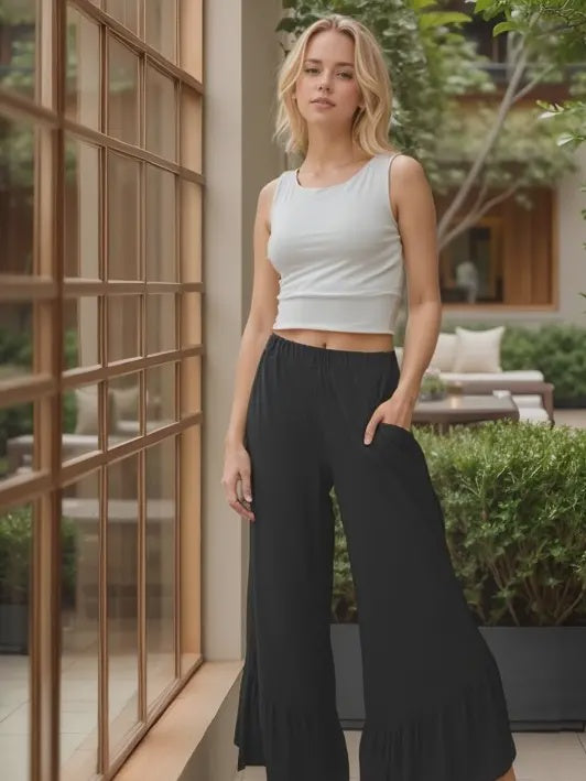 Solid Casual Plus Pant