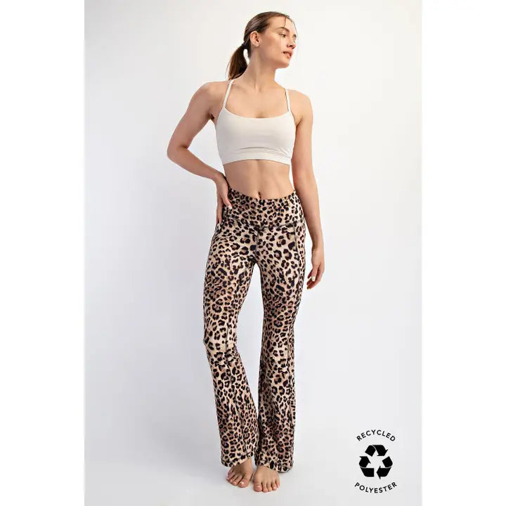 Animal Print Flared Leggings