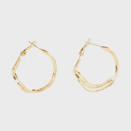 Gold Wave Earrings