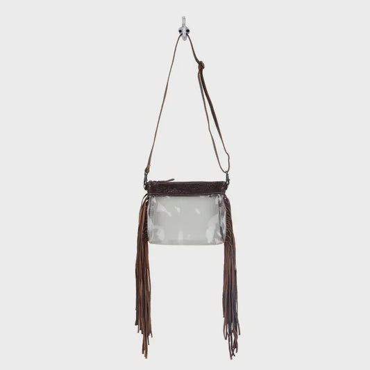 Clear Tassel Crossbody Bag