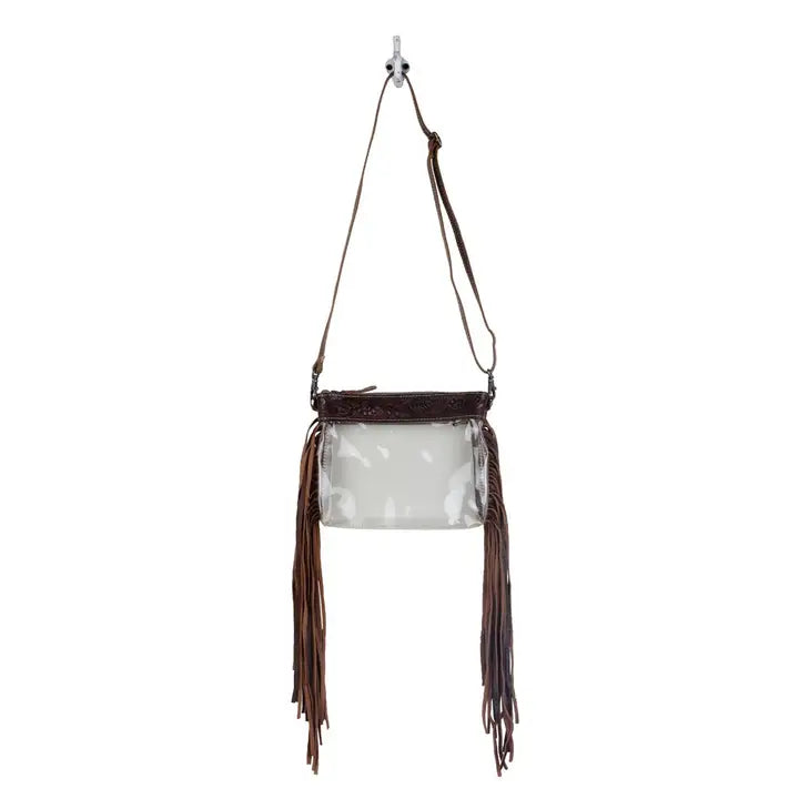 Clear Tassel Crossbody Bag