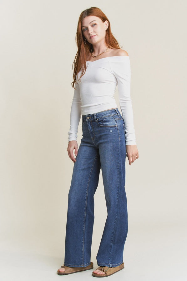 High Rise Wide Leg Jeans