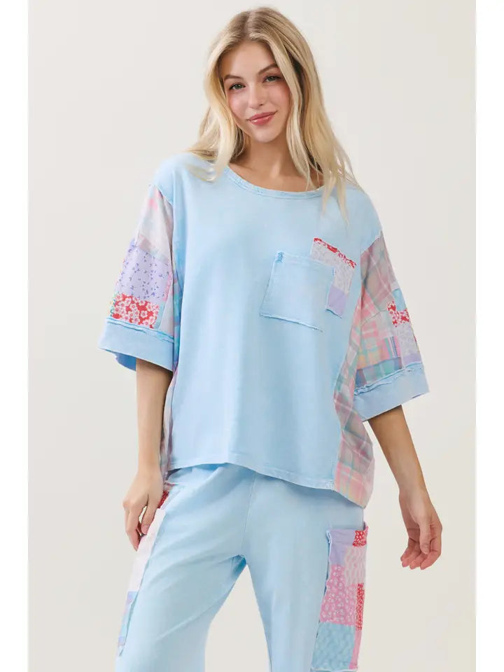 Mineral Washed Patch Pocket Top