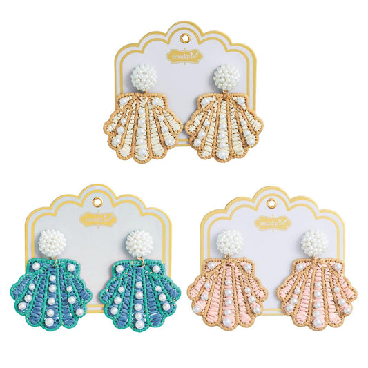 Costal Beaded Earrings Seashell