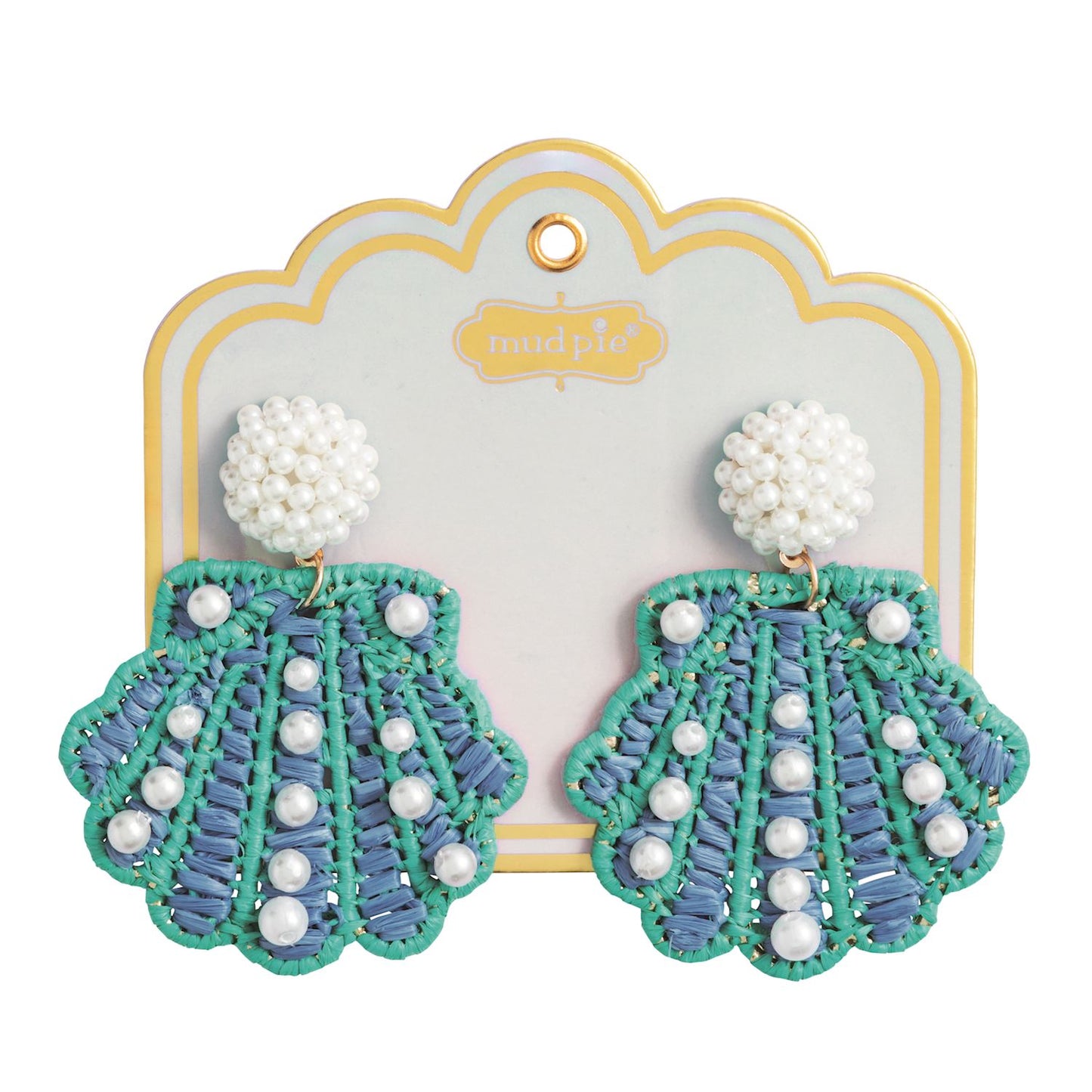 Costal Beaded Earrings Seashell