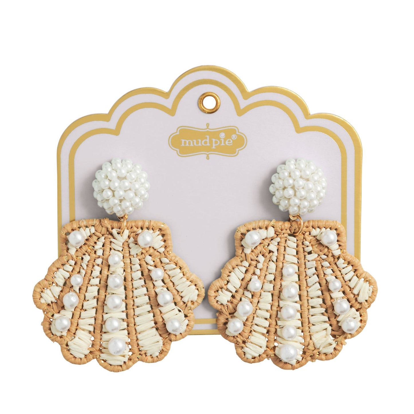 Costal Beaded Earrings Seashell