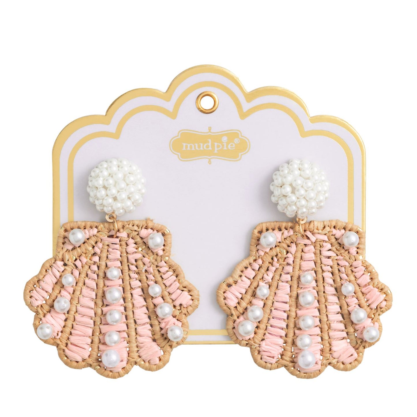 Costal Beaded Earrings Seashell