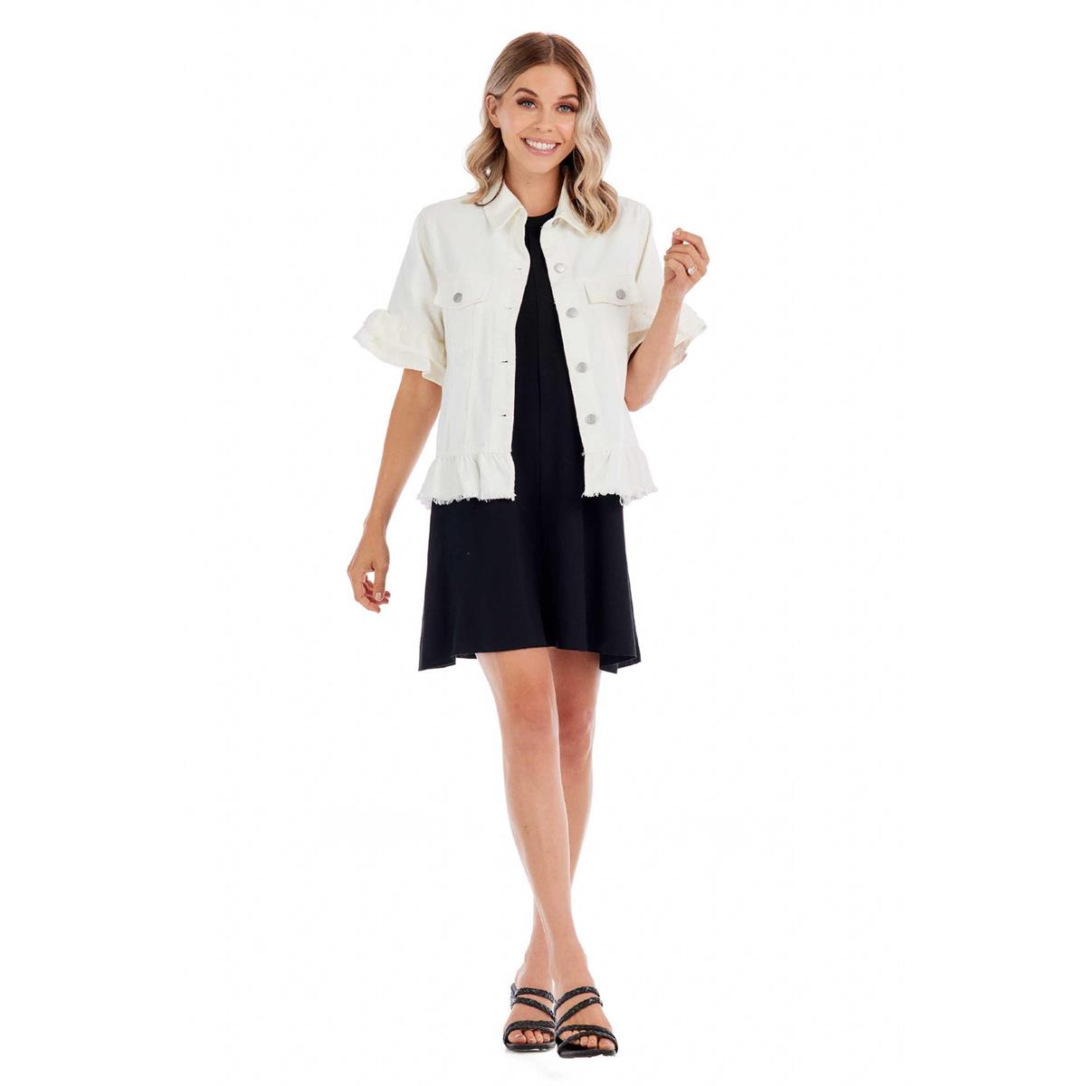 Mabry Ruffle Short Sleeve Jacket