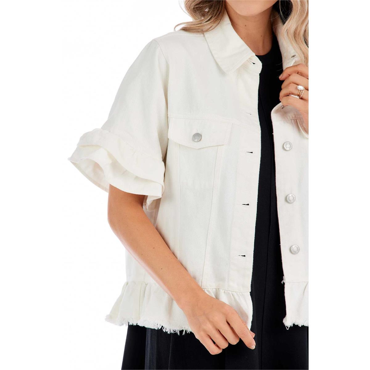 Mabry Ruffle Short Sleeve Jacket