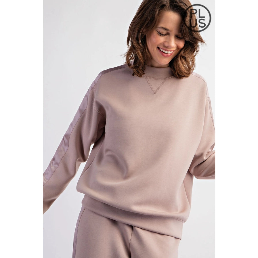 Modal Scuba Top w/ Satin Detail