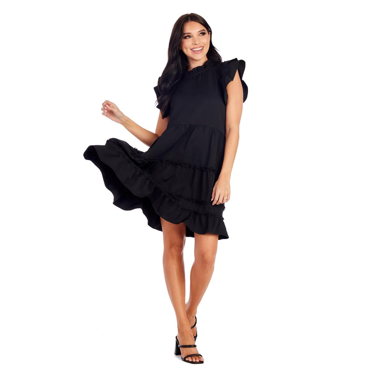 Pope Ruffle Sleeve Dress